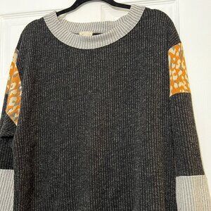 Long Sleeve Bibi Multi Color Top